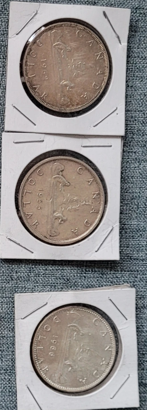 Lot of 3 - silver dollars