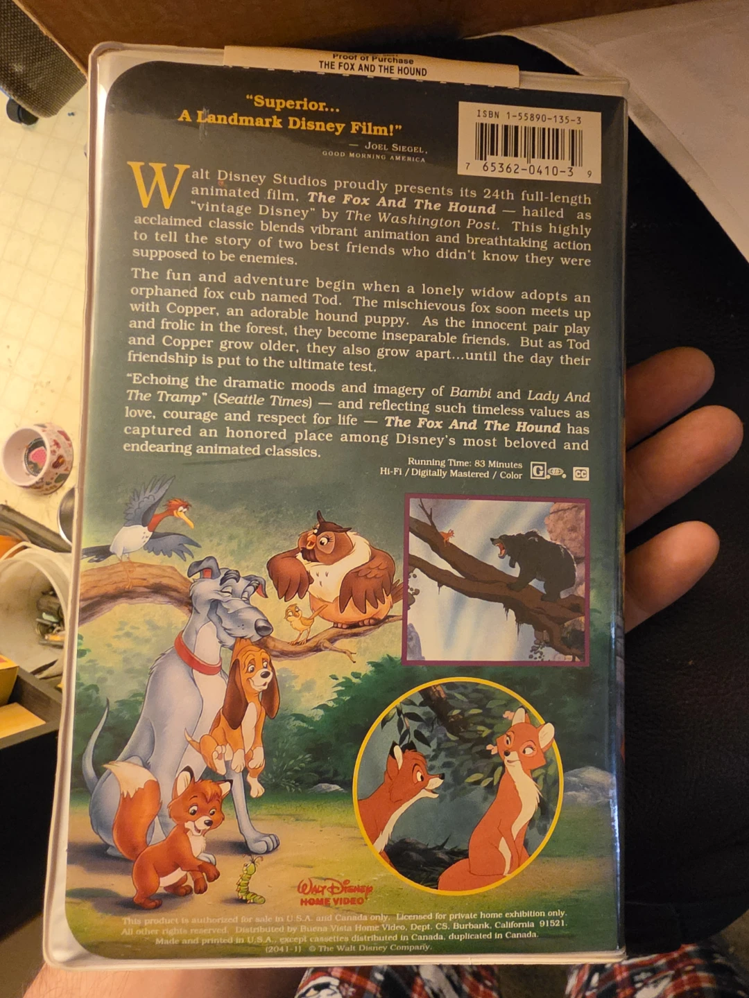 Walt Disney Classic The Fox and the Hound black edition new RARE - photo 3