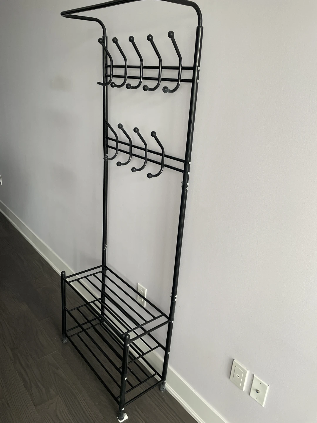 Black Ikea NIPÅSEN coat rack and bench - photo 2