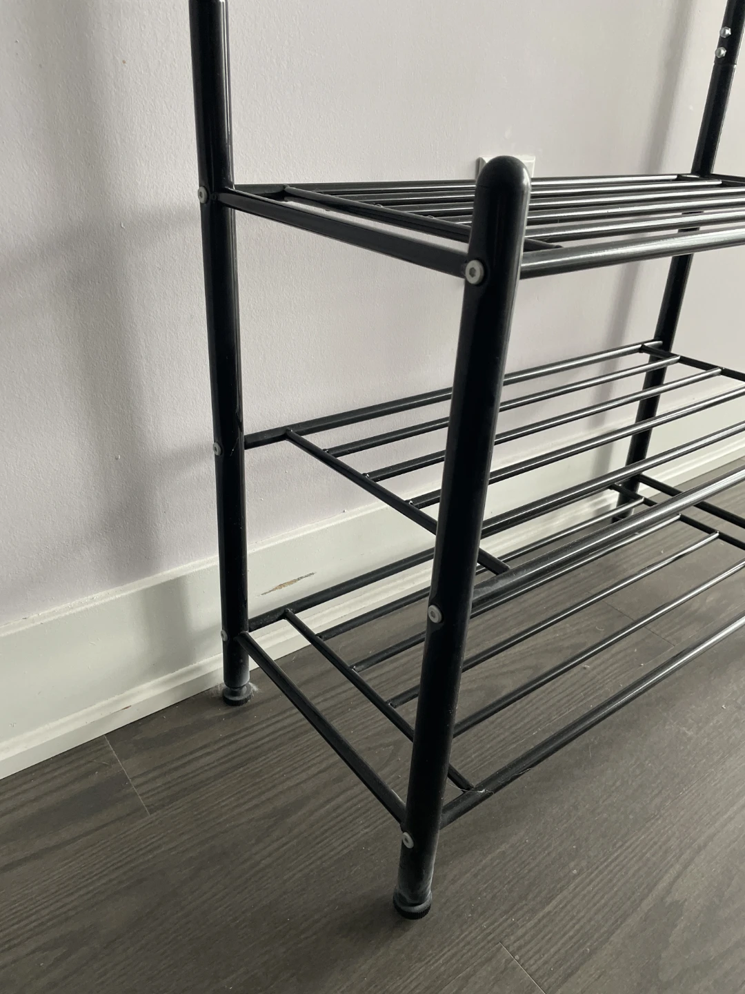Black Ikea NIPÅSEN coat rack and bench - photo 4