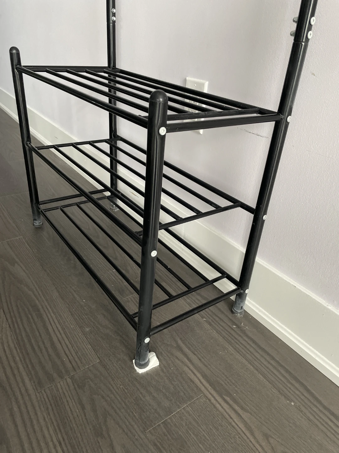 Black Ikea NIPÅSEN coat rack and bench - photo 5