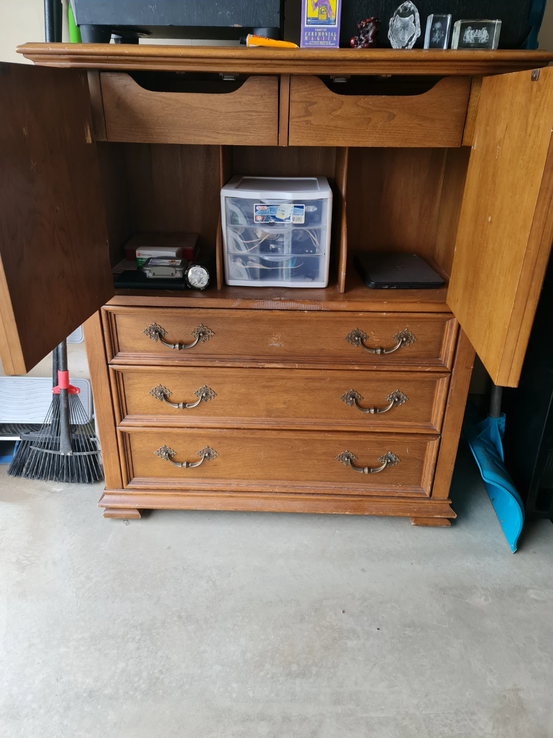Wooden Dresser Armoire with Drawers - photo 2