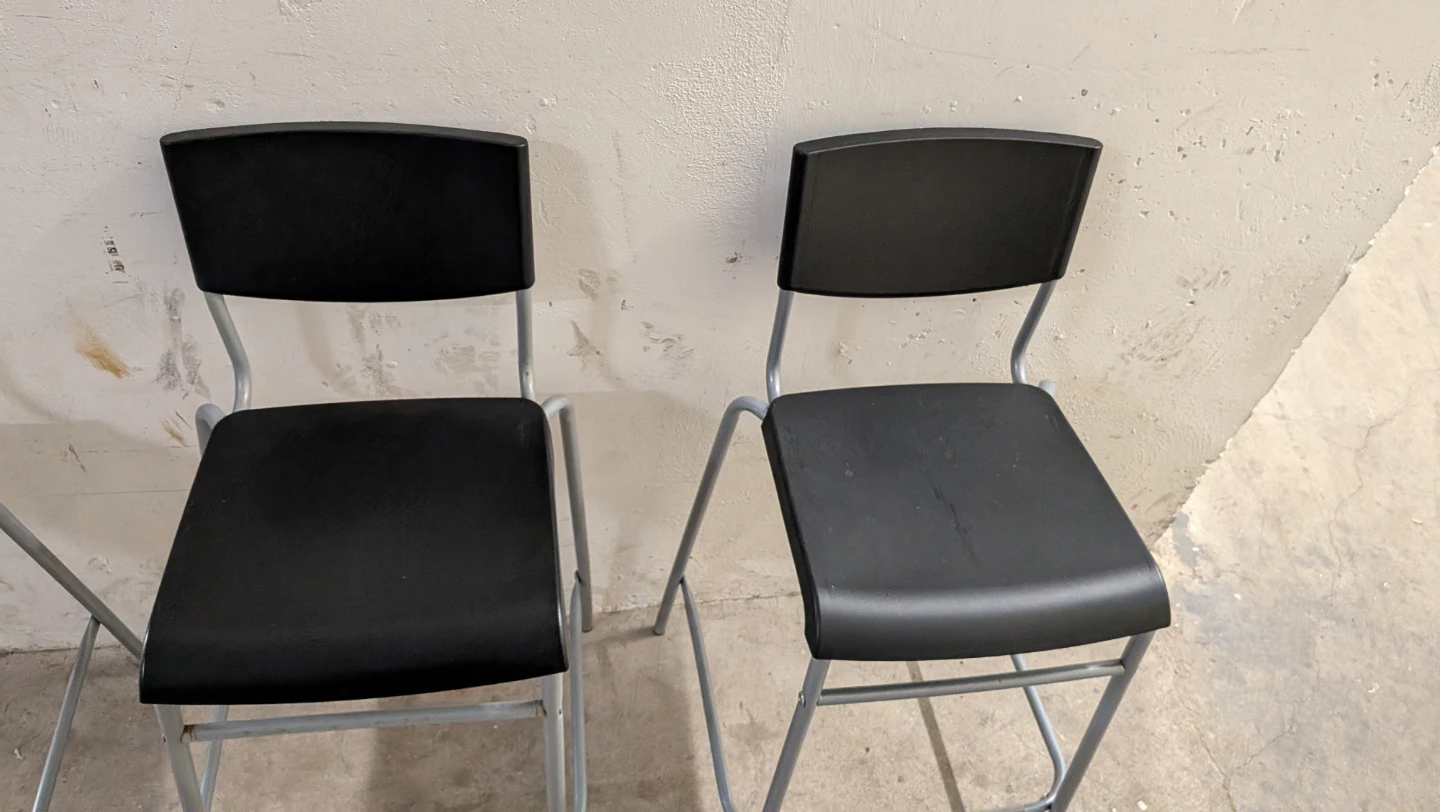 Set of 3 Black Chairs - photo 2