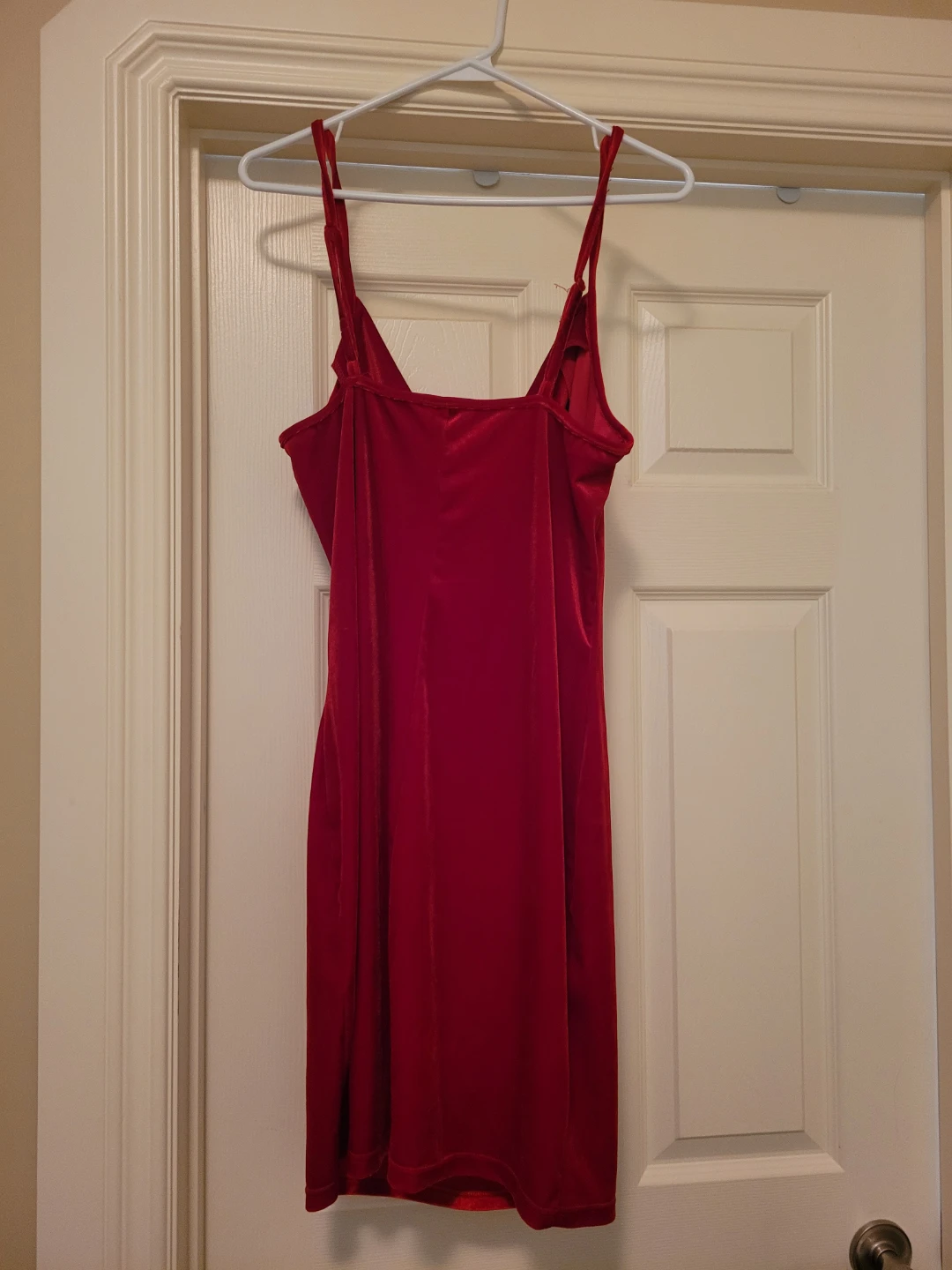 Shein Curve Red Velvet Slip Dress - photo 2