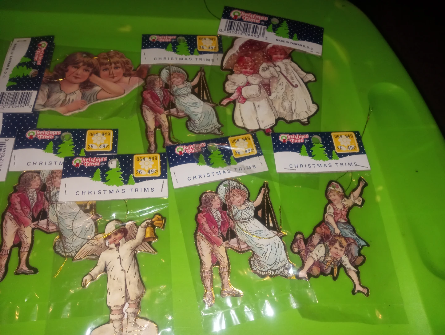 Vintage Christmas Trims Paper Ornaments Ornaments Lot (10) - photo 2