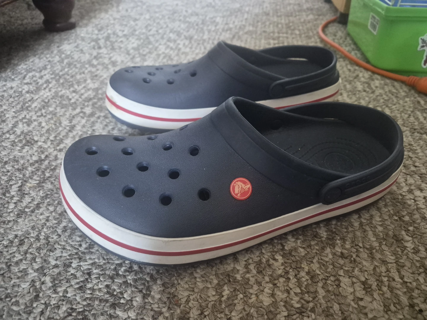 Crocs Clogs Navy Blue White Red Size 11 - photo 2