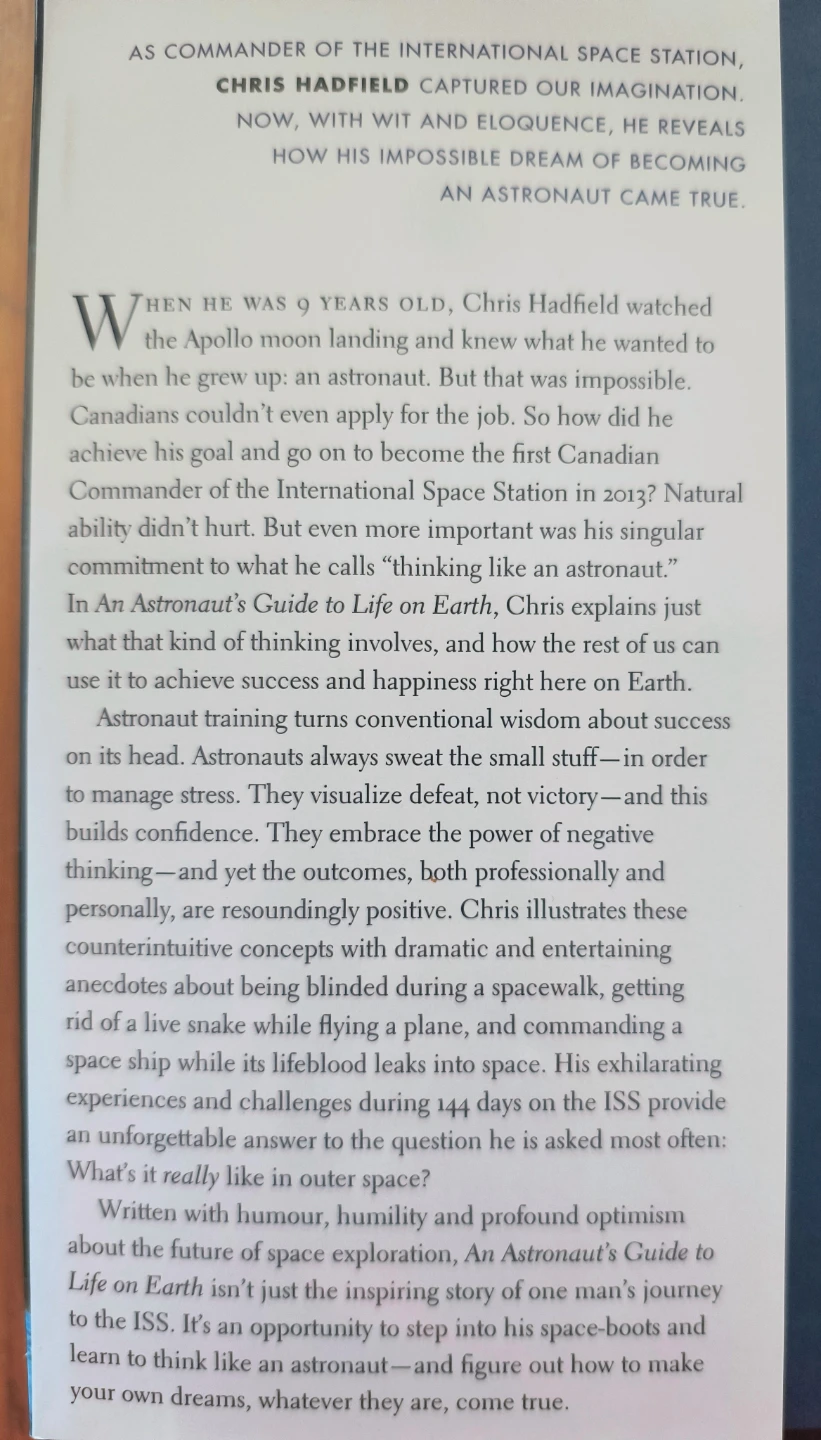 An Astronaut's Guide to Life on Earth by Chris Hadfield - photo 3