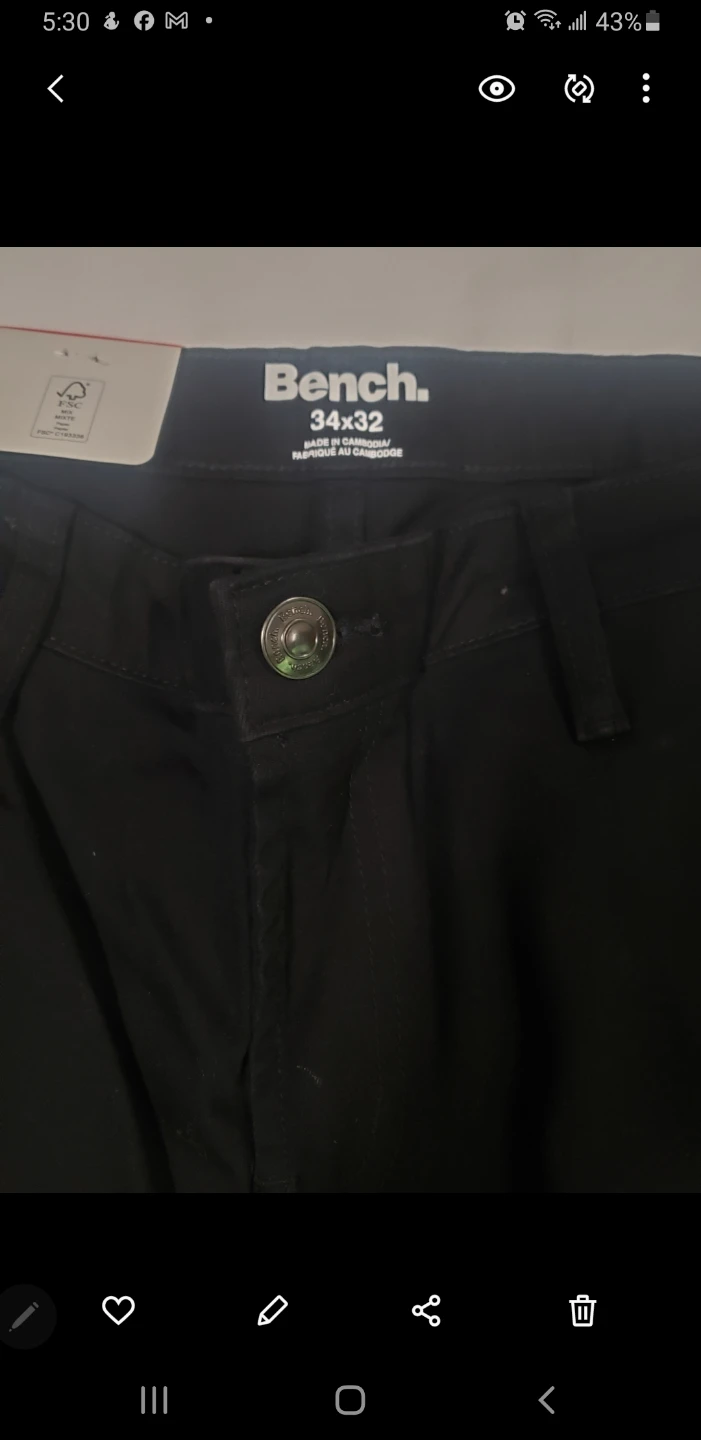 Brand new Bench Mens Black Pants 34/32 - photo 4