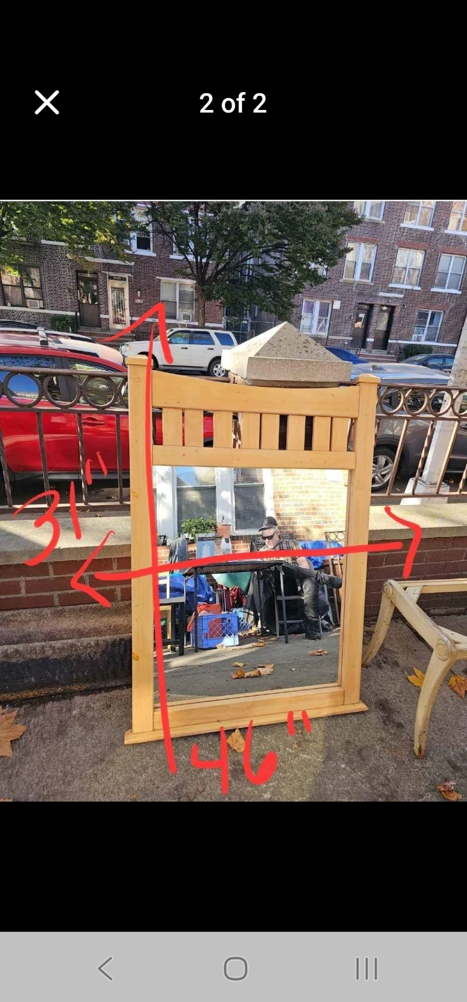 Wooden Framed Mirror