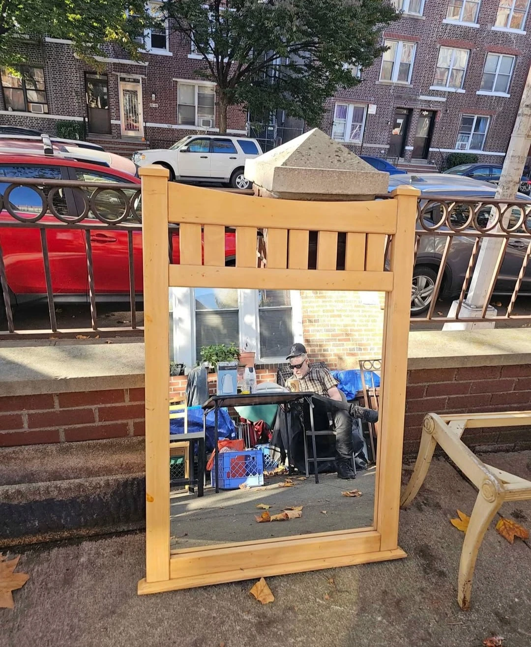 Wooden Framed Mirror - photo 2