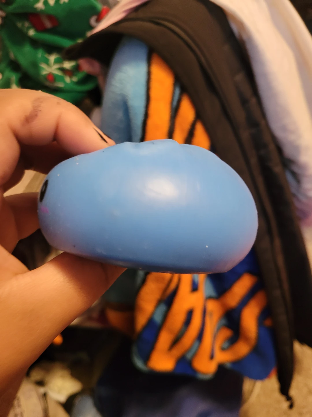 Blue Squishy Toy with Face - photo 2