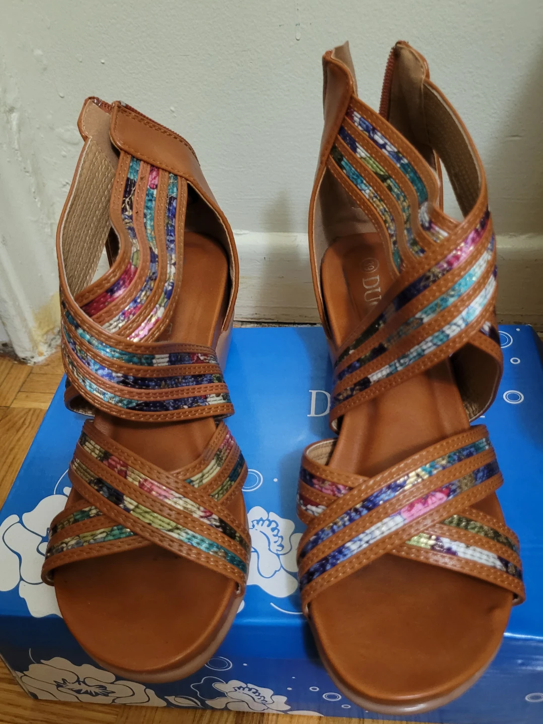 Brown rainbow Strappy Sandals - Size 39