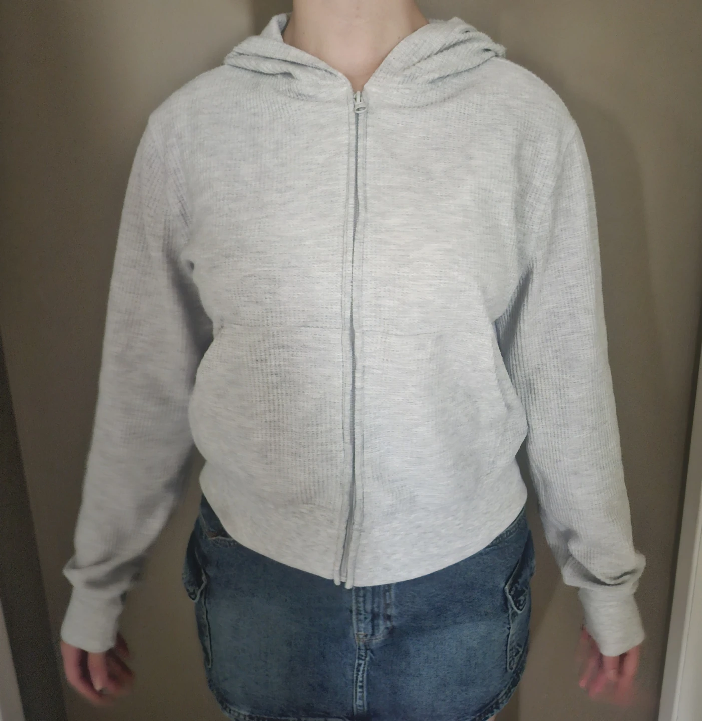 Grey Zip-Up Hoodie