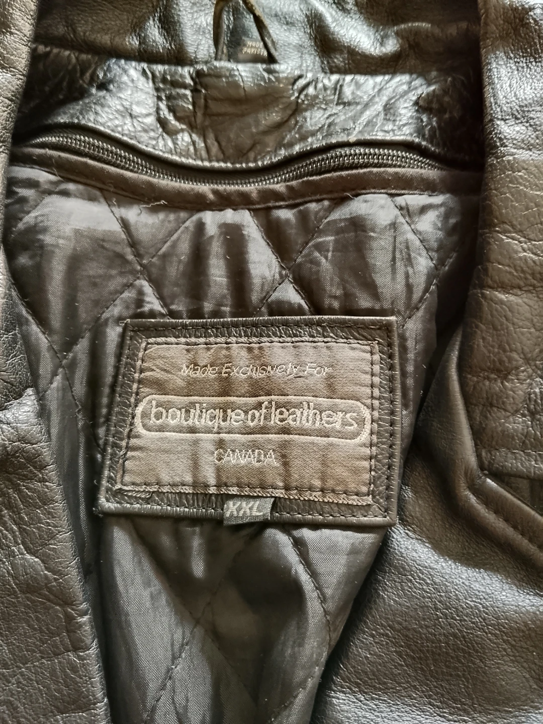 Boutique of Leathers Black Leather Biker Jacket XXL - photo 2