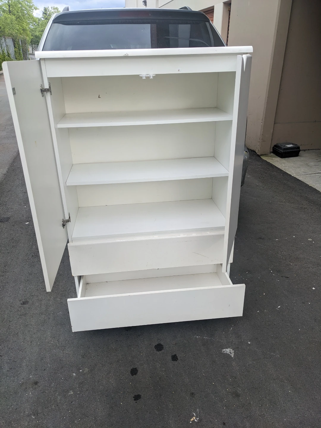 White Cabinet with Drawers - photo 3