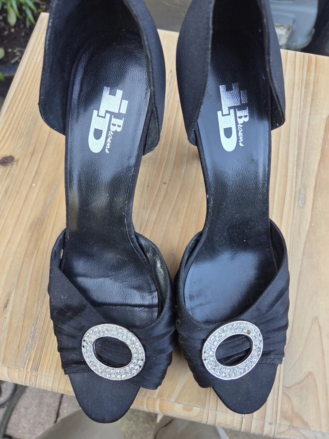 Black Embellished Heels - J.D. Browns