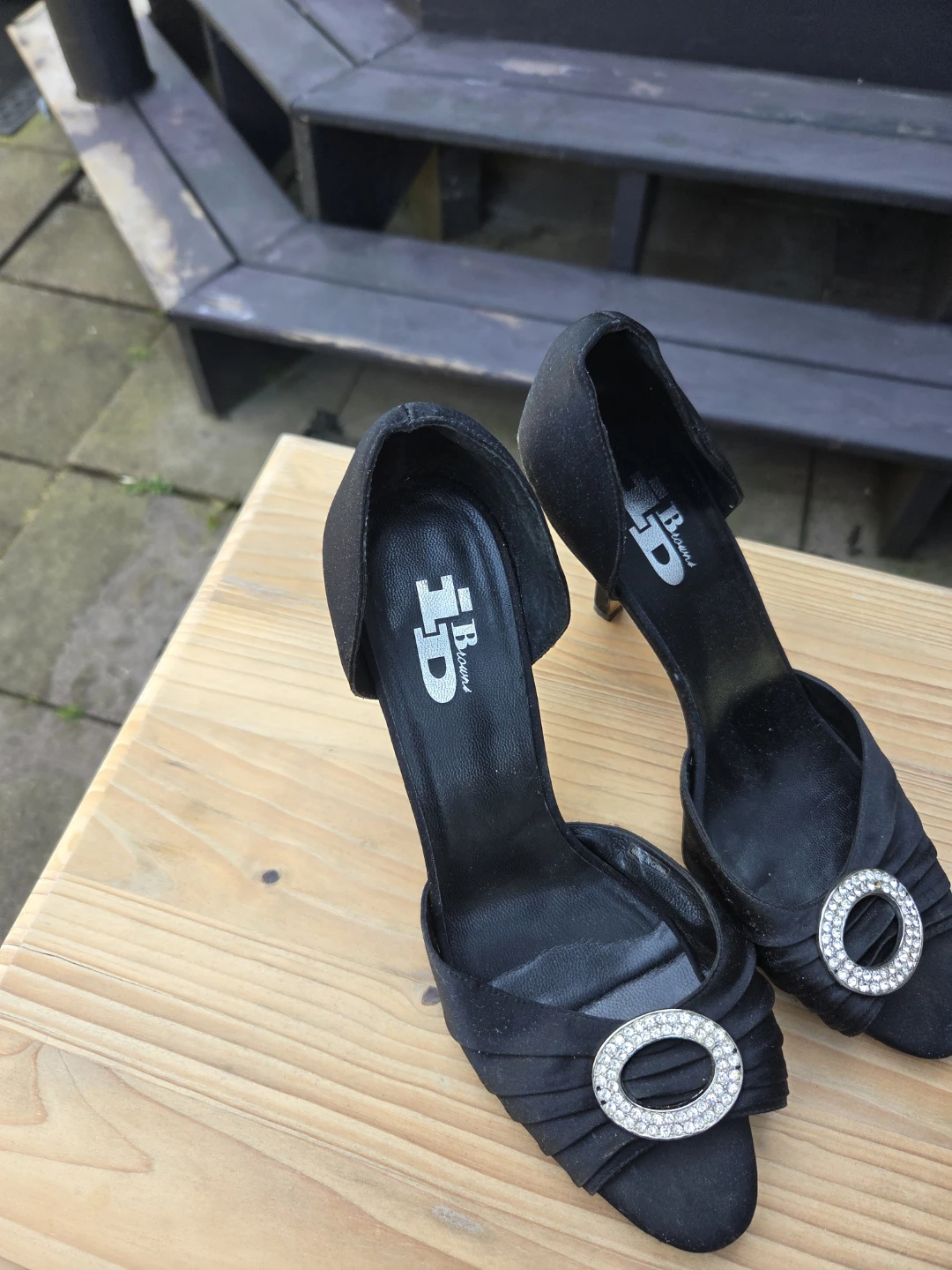 Black Embellished Heels - J.D. Browns - photo 3