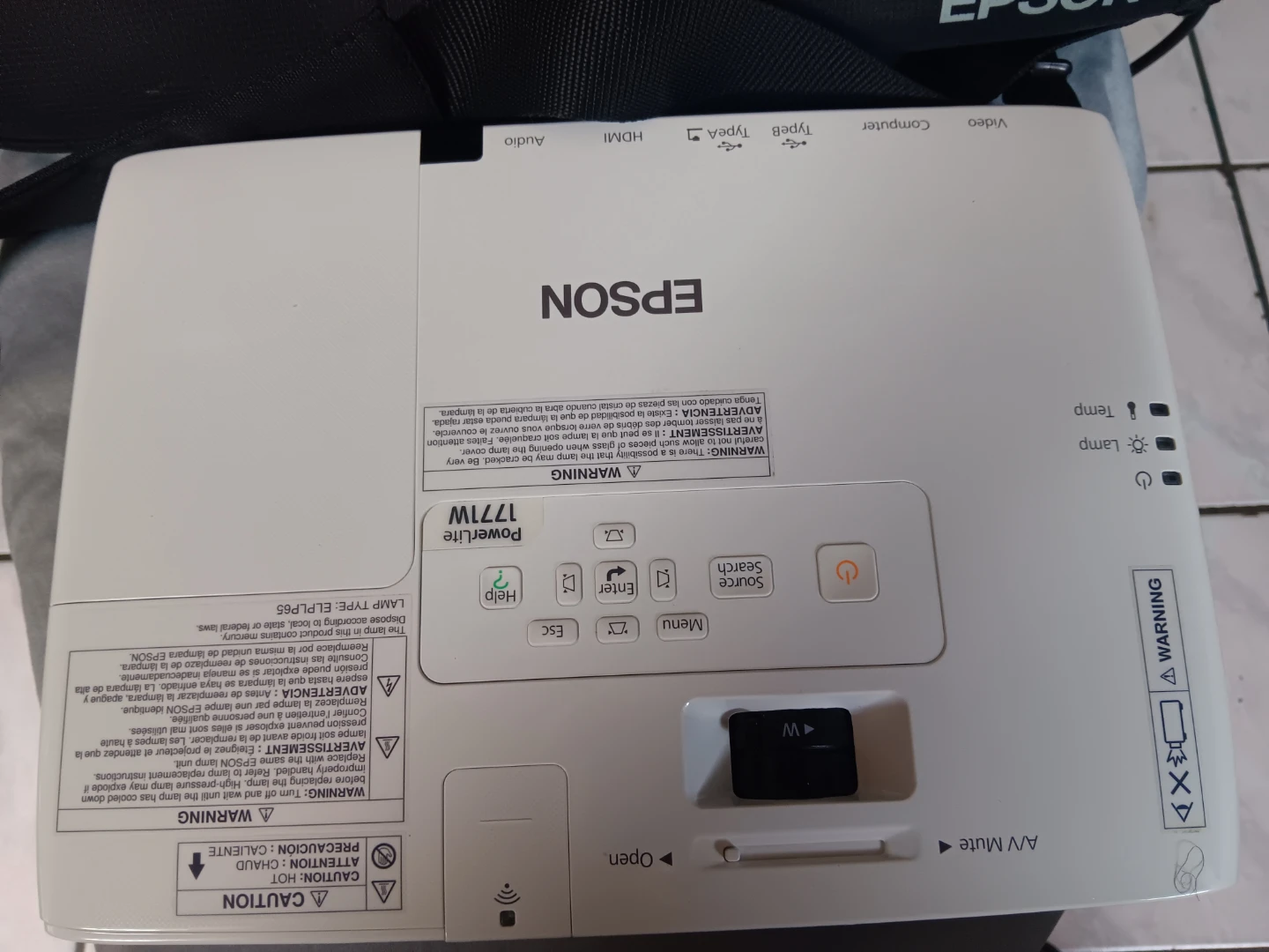 Epson PowerLite 1771W LCD Projector