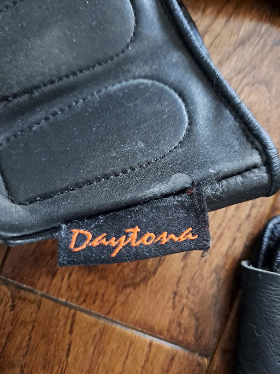 Daytona Black Leather Motorcycle Gloves Size M - photo 2
