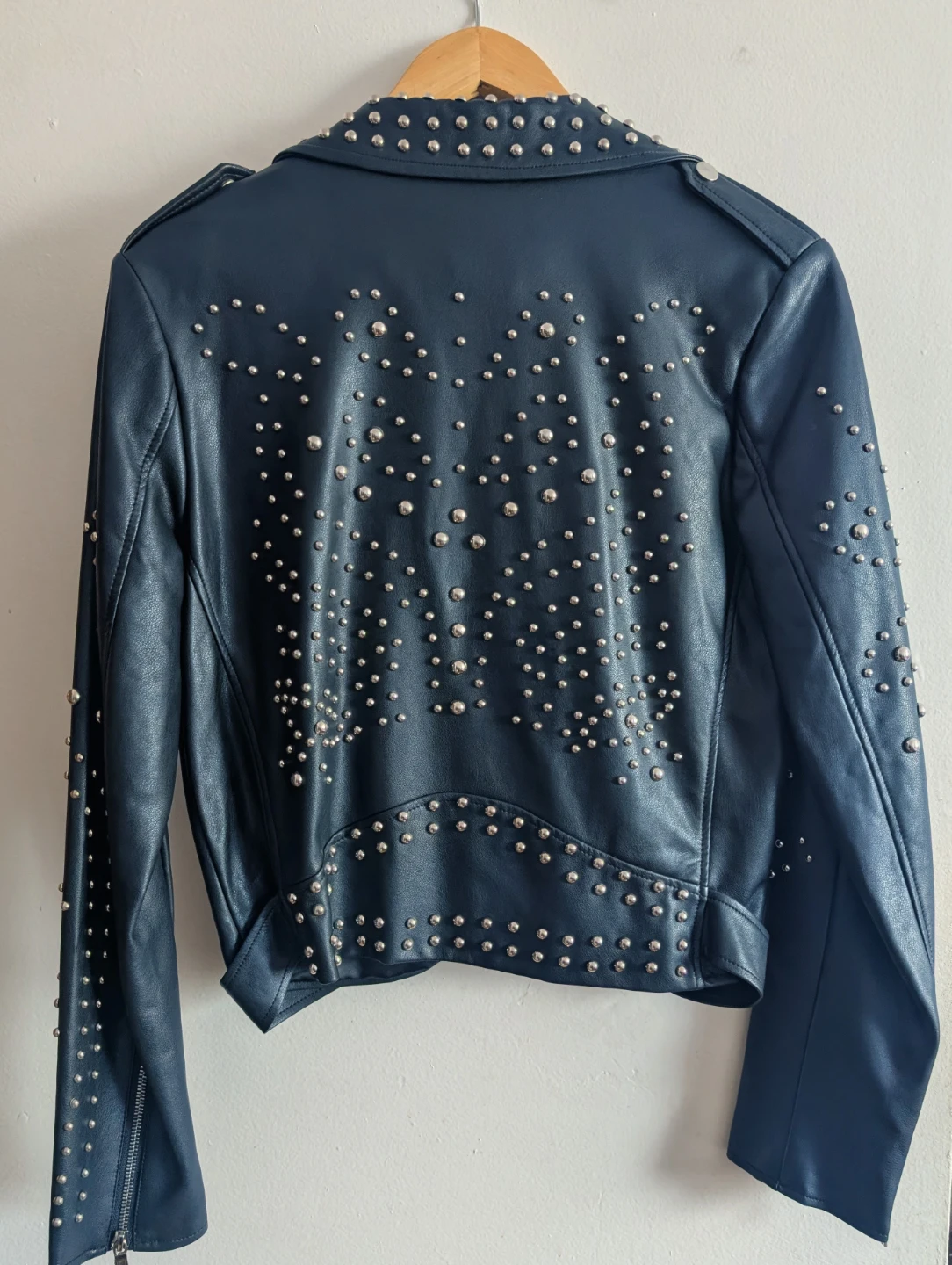 NOIZE Studded Faux Leather Motorcycle Jacket - photo 2