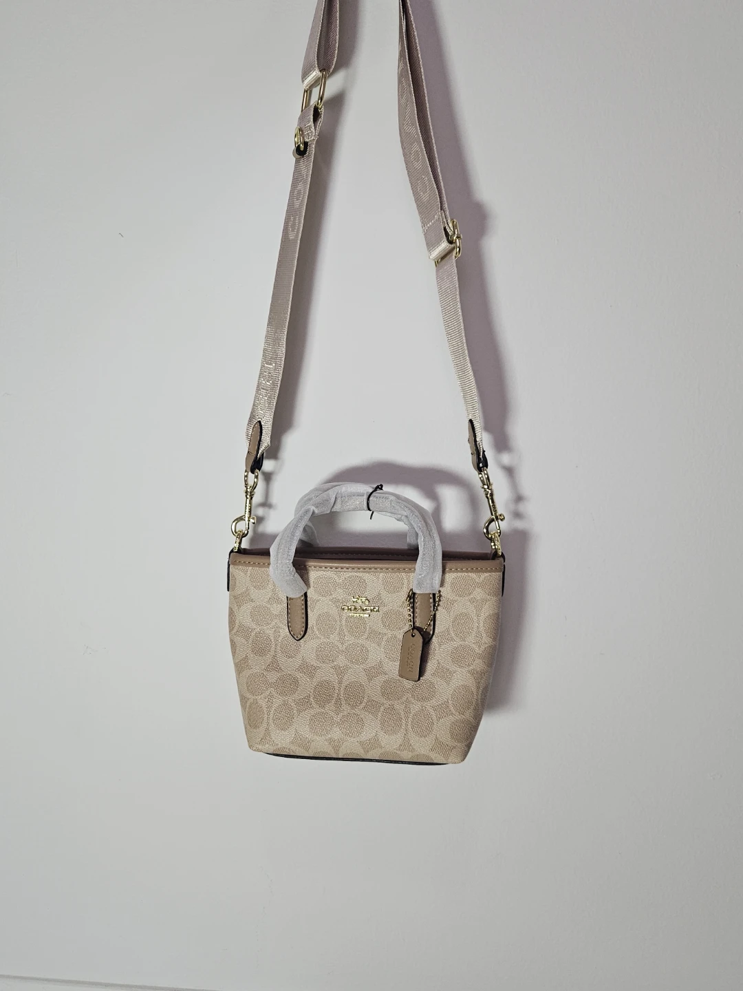 Coach Mini Tote Bag - Tan Signature