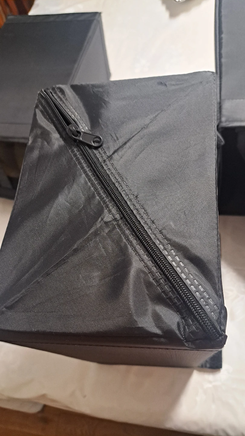 Black Storage Cubes with Zipper and Mesh Panel - photo 5