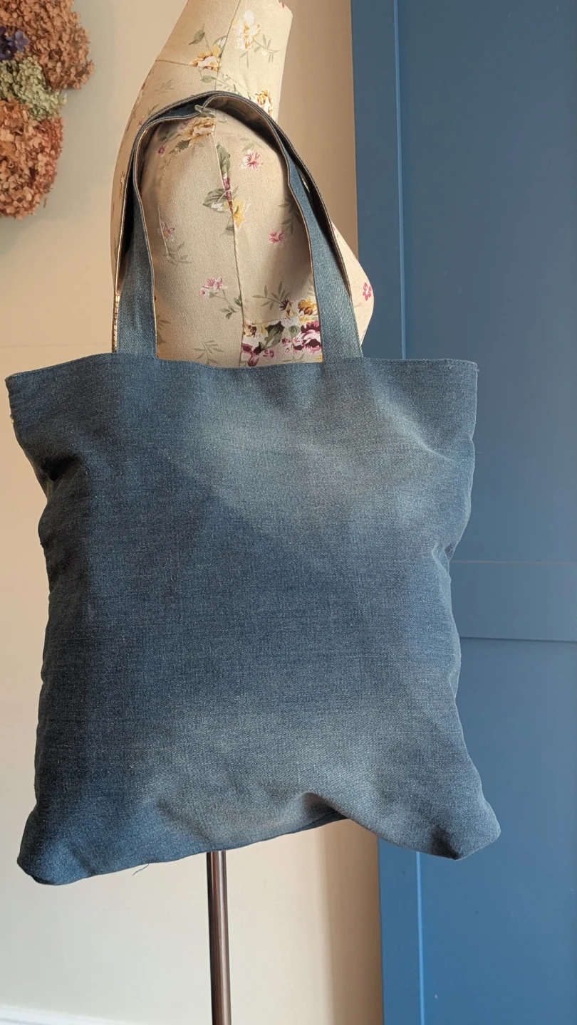 Denim Tote Bag with Mickey Mouse Appliqué - photo 4