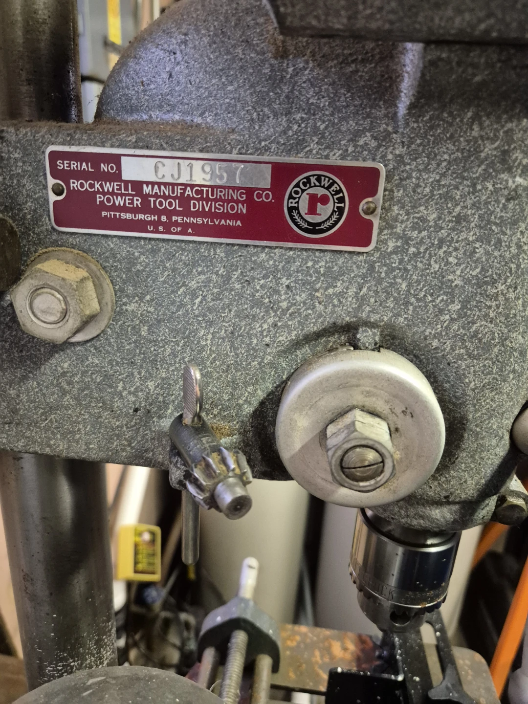 Rockwell Manufacturing Power Tool Division Drill Press