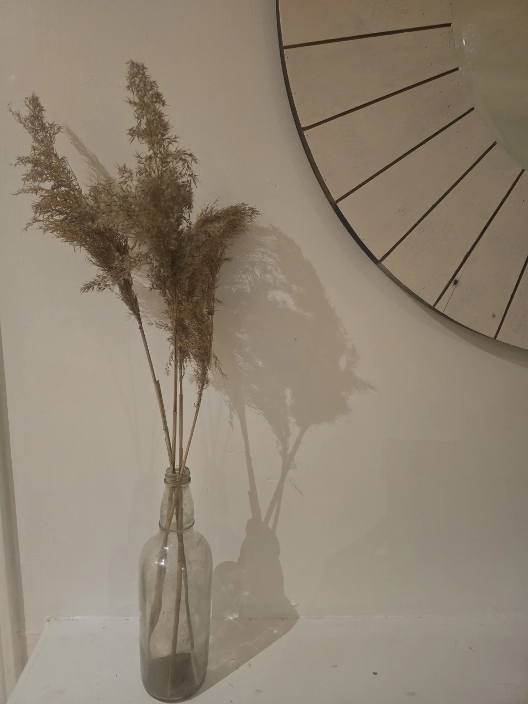 Dried Pampas Grass Arrangement in Glass Bottle - photo 2