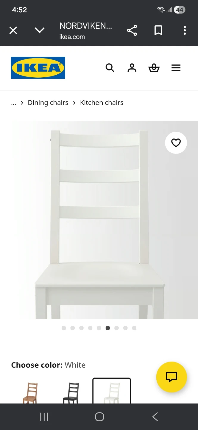 IKEA White 4-Seater Dining Table