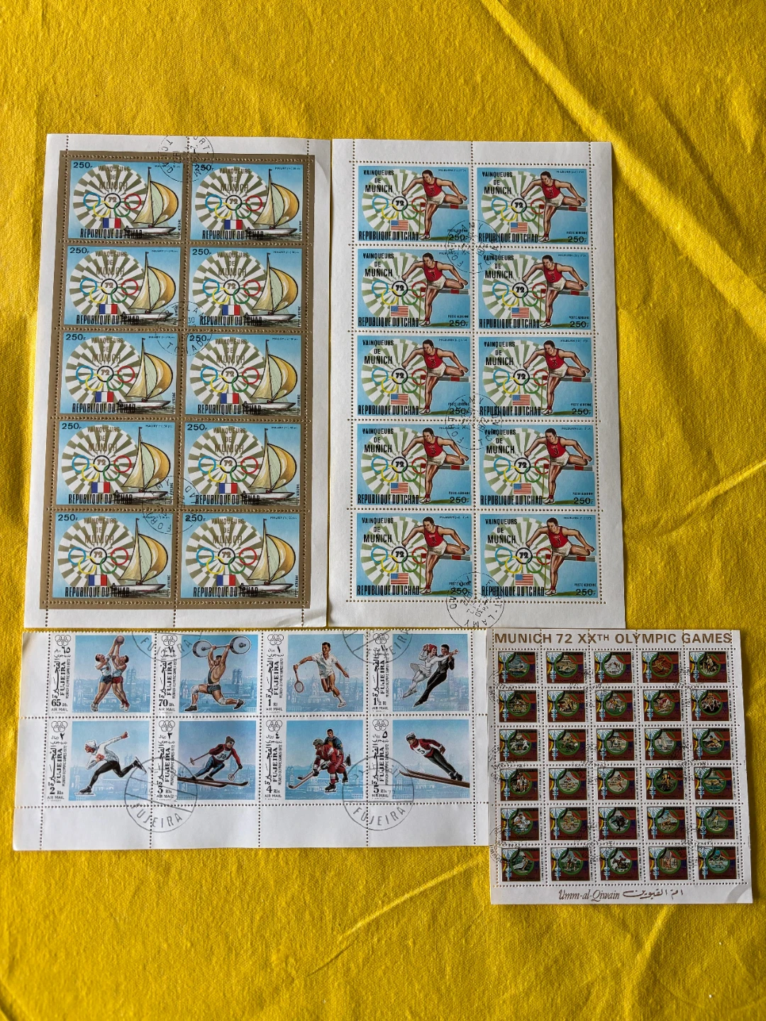 Stamp sheets set (4x) Munich Olympics 1972