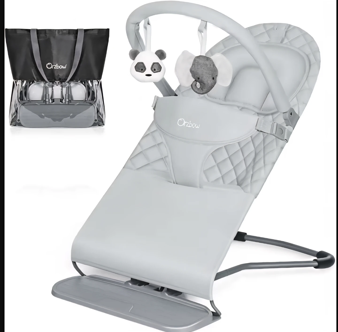 Orzbow Baby Bouncer Seat Grey