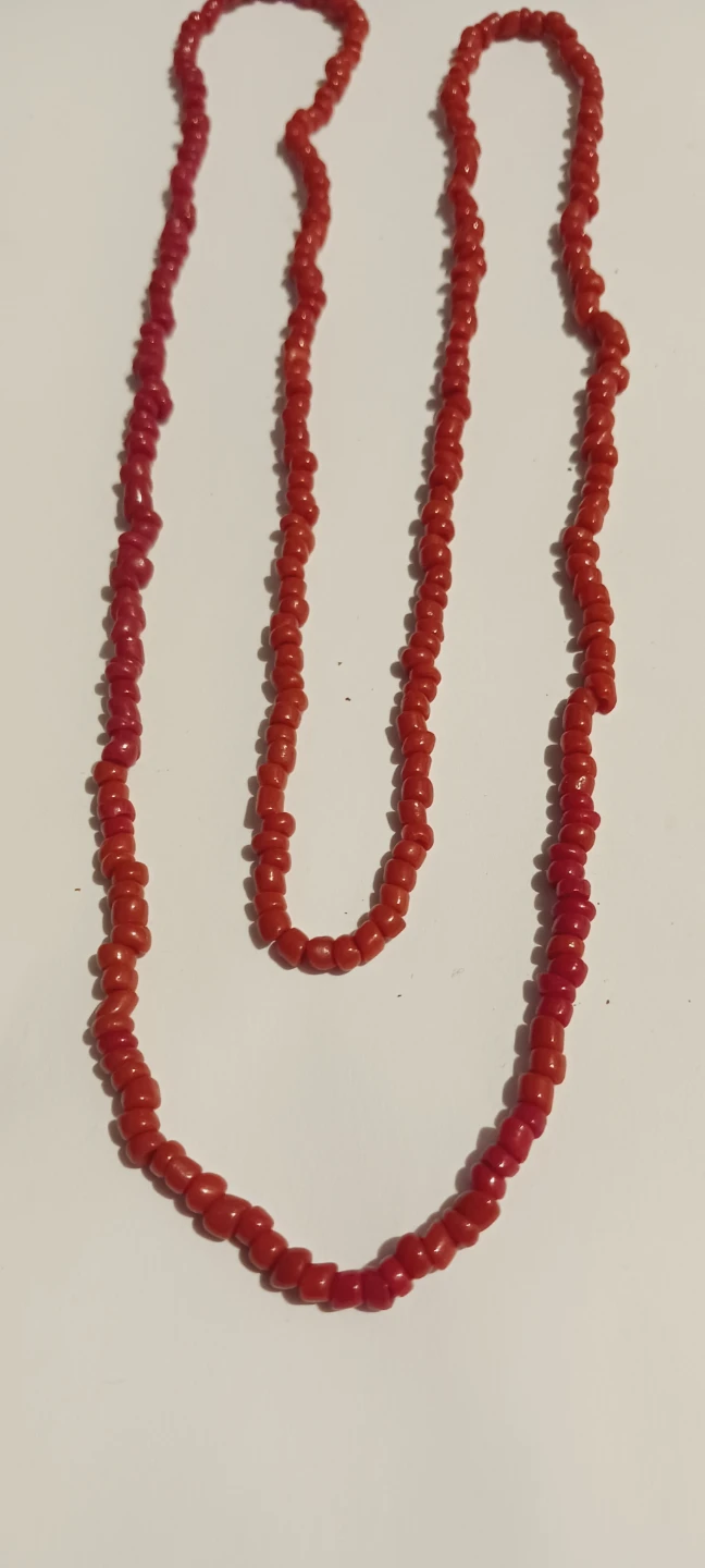 Small Coral Beaded Necklace - photo 2
