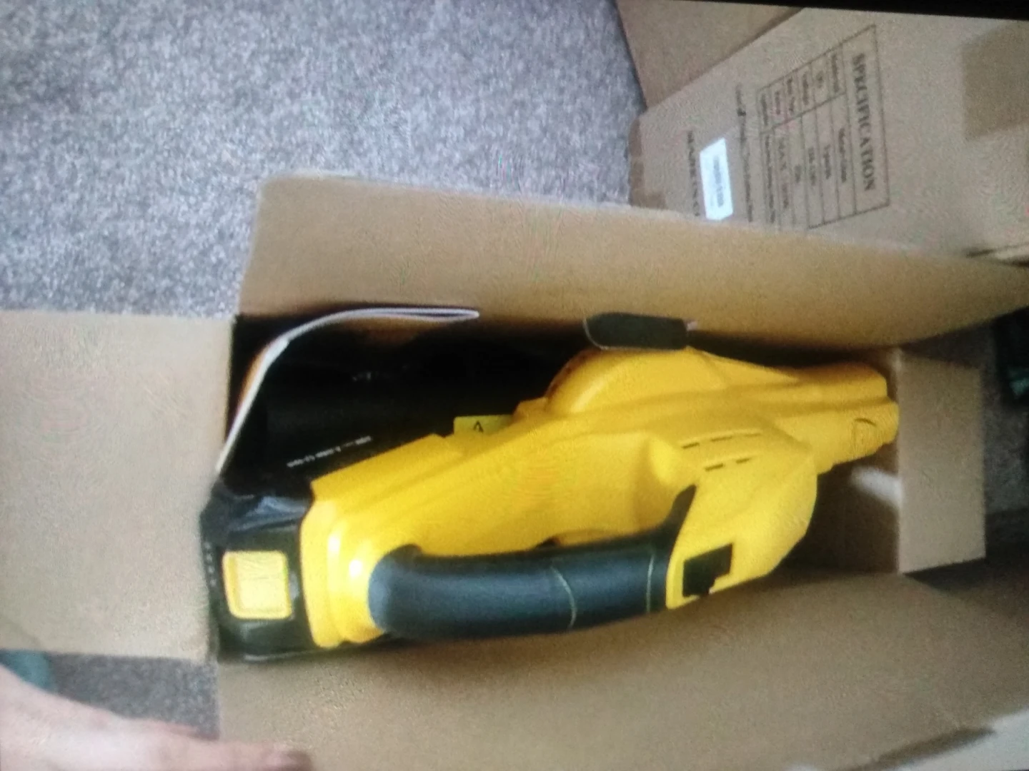 Yellow Leaf Blower with Battery