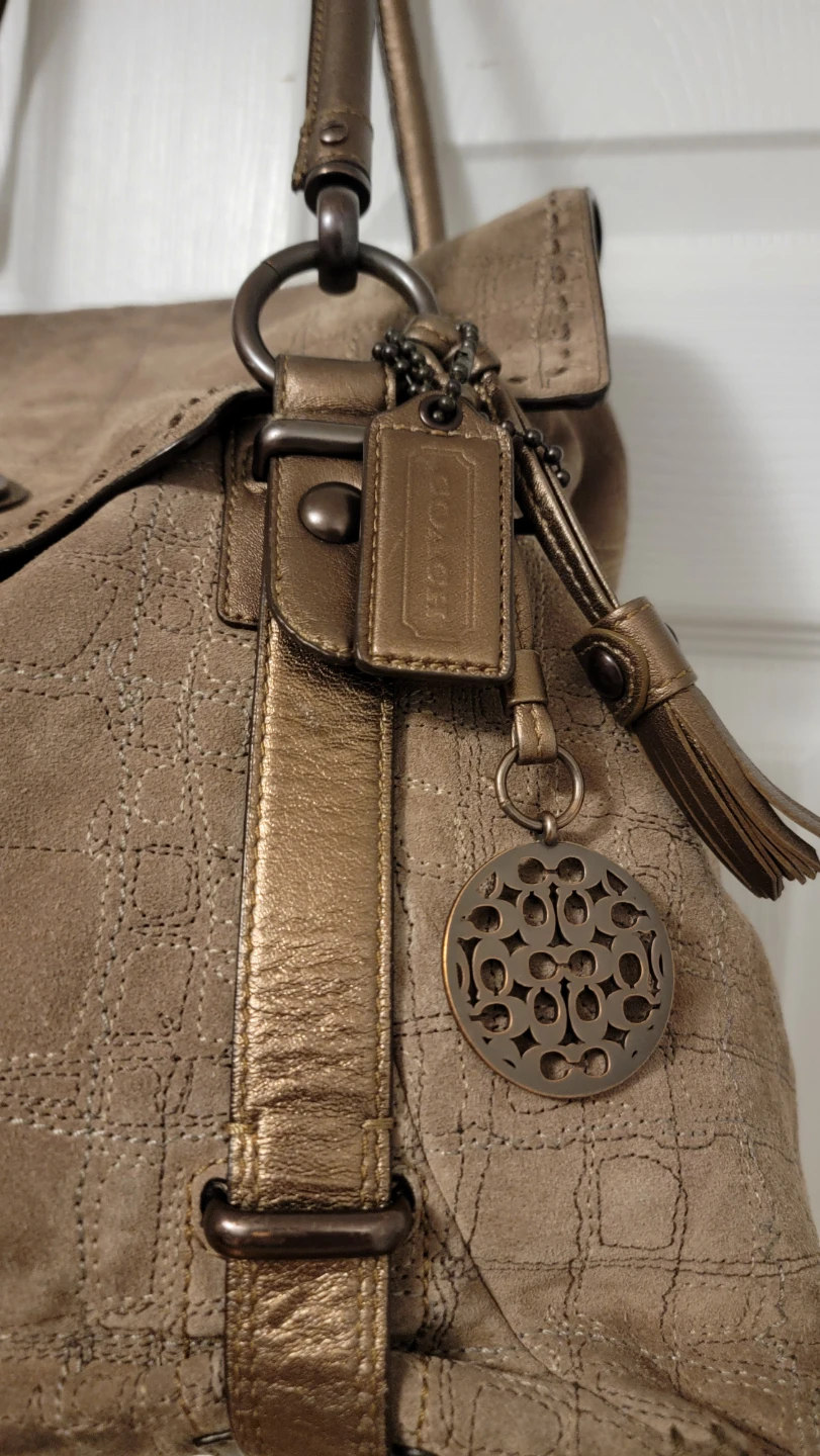 Coach Hampton Stitch Flint Suede Carryall Limited Edition - photo 4