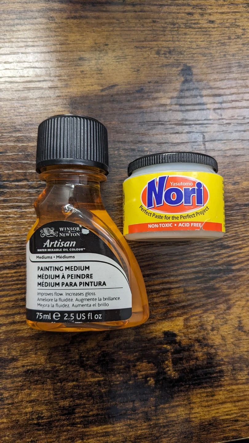 Winsor & Newton Artisan Painting Medium & Yasutomo Nori Paste