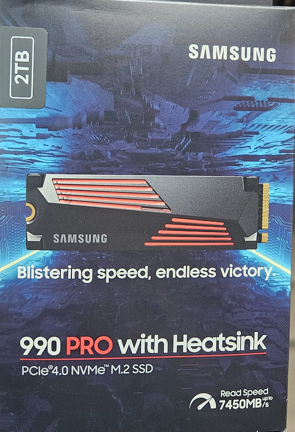 Samsung 990 PRO 2TB PCIe 4.0 NVMe M.2 SSD with Heatsink