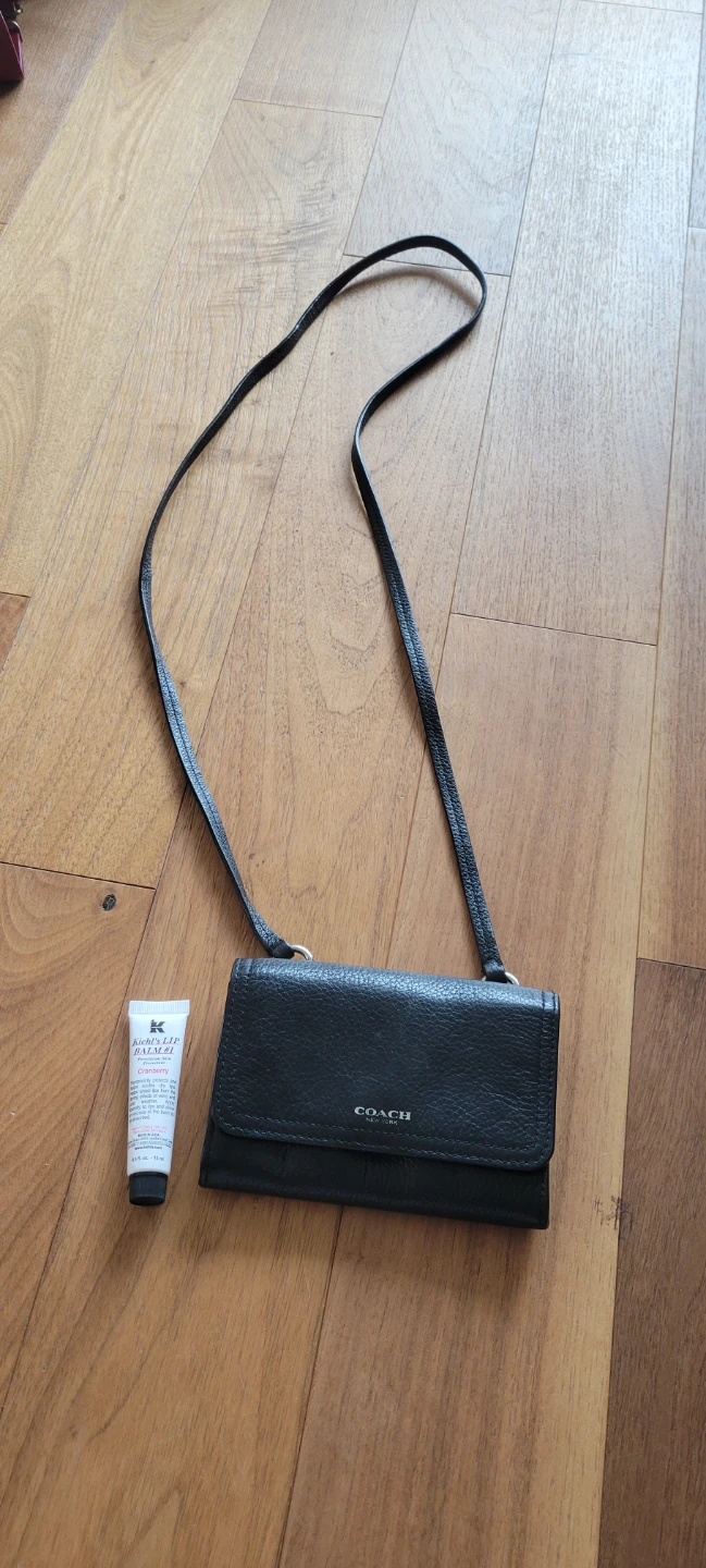 Coach Black Leather Crossbody Wallet - photo 2