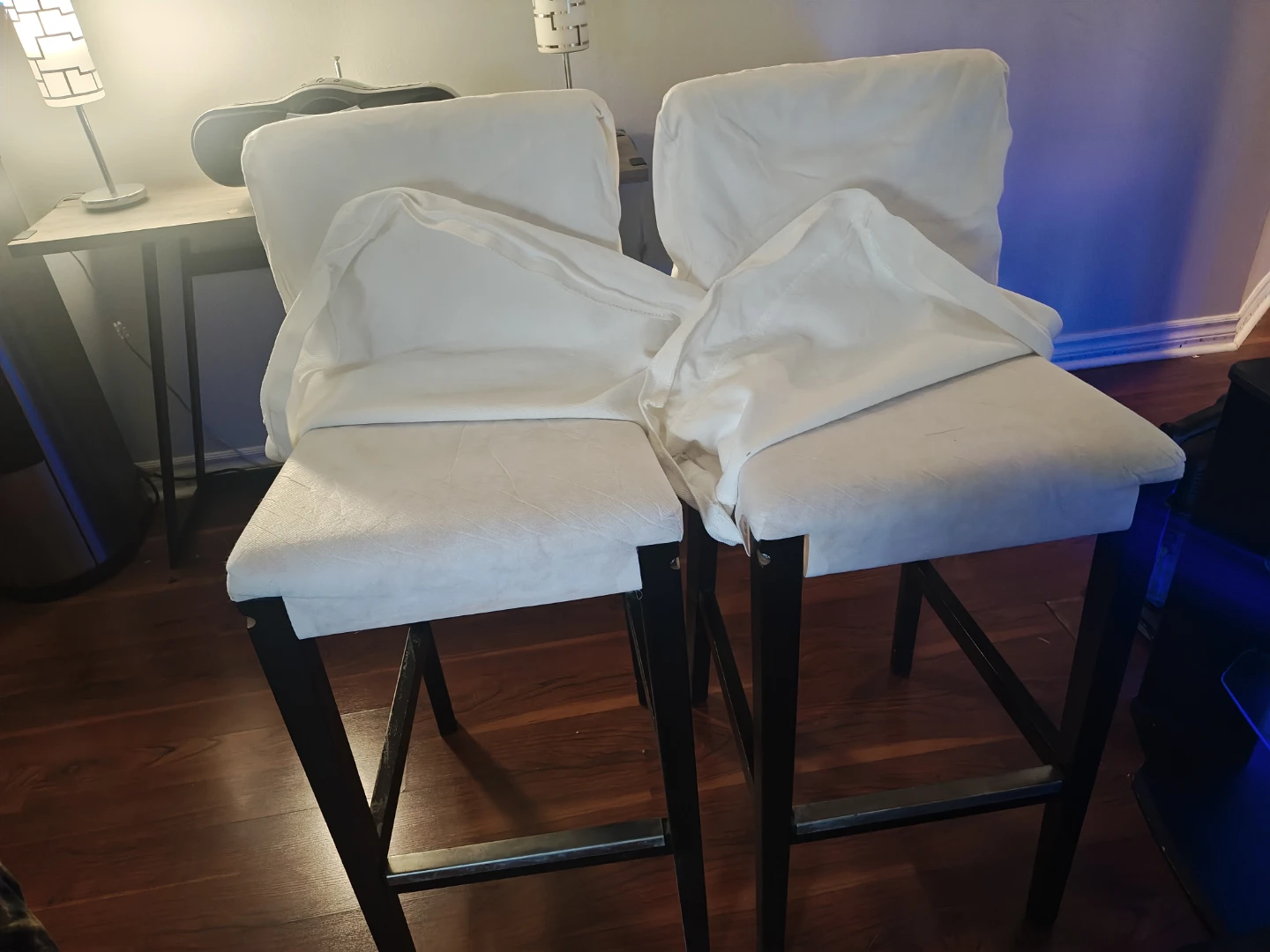 Pair of White Bar Stools - photo 3