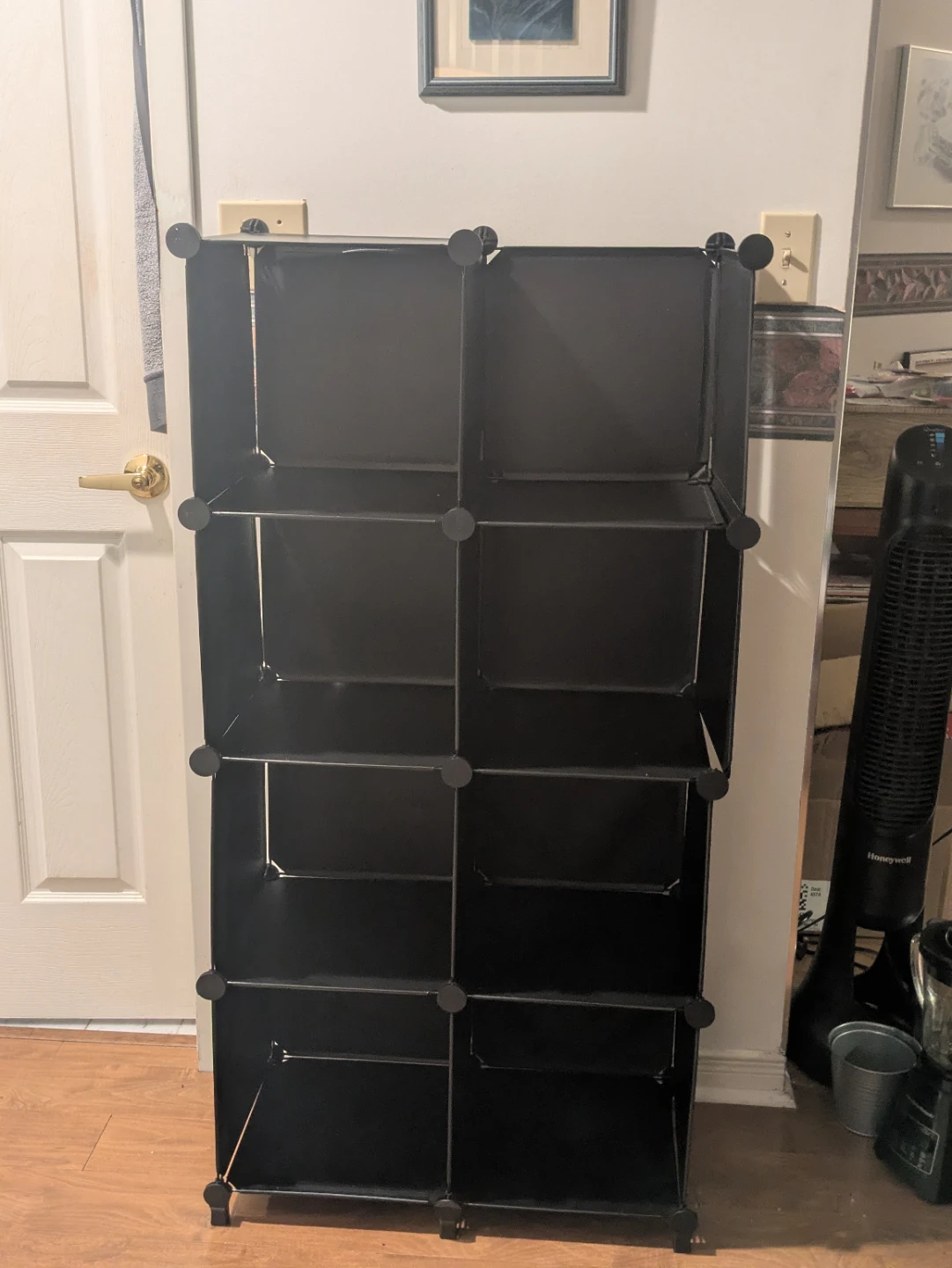 Black Cube Storage Organizer Unit