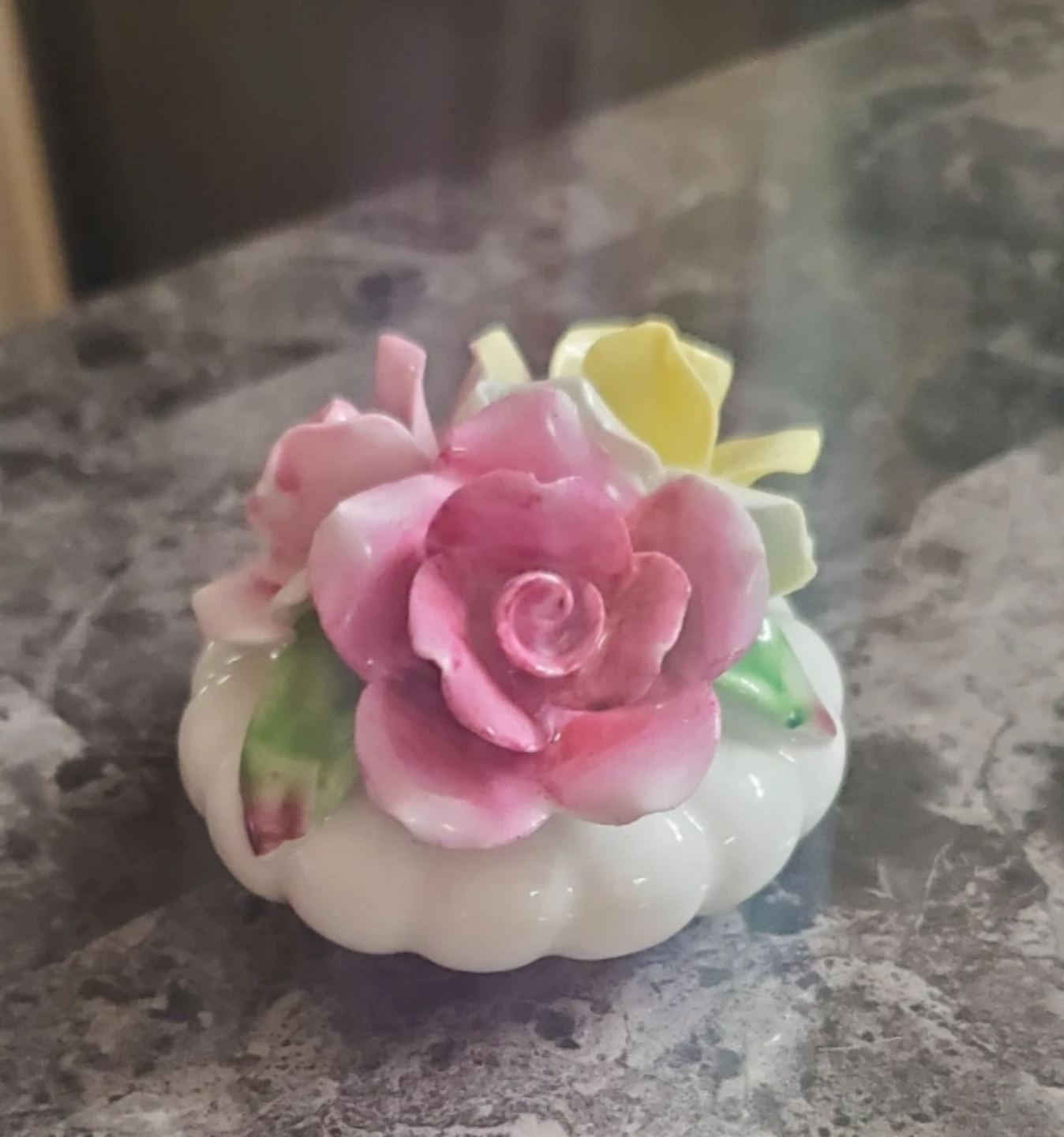 Porcelain Rose Figurine
