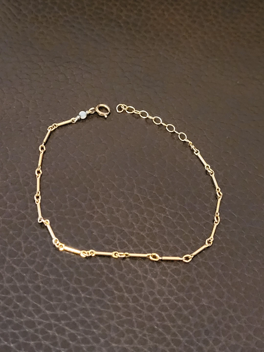 Artisan 14K Gold Filled Bar & Link Bracelet with Moonstone