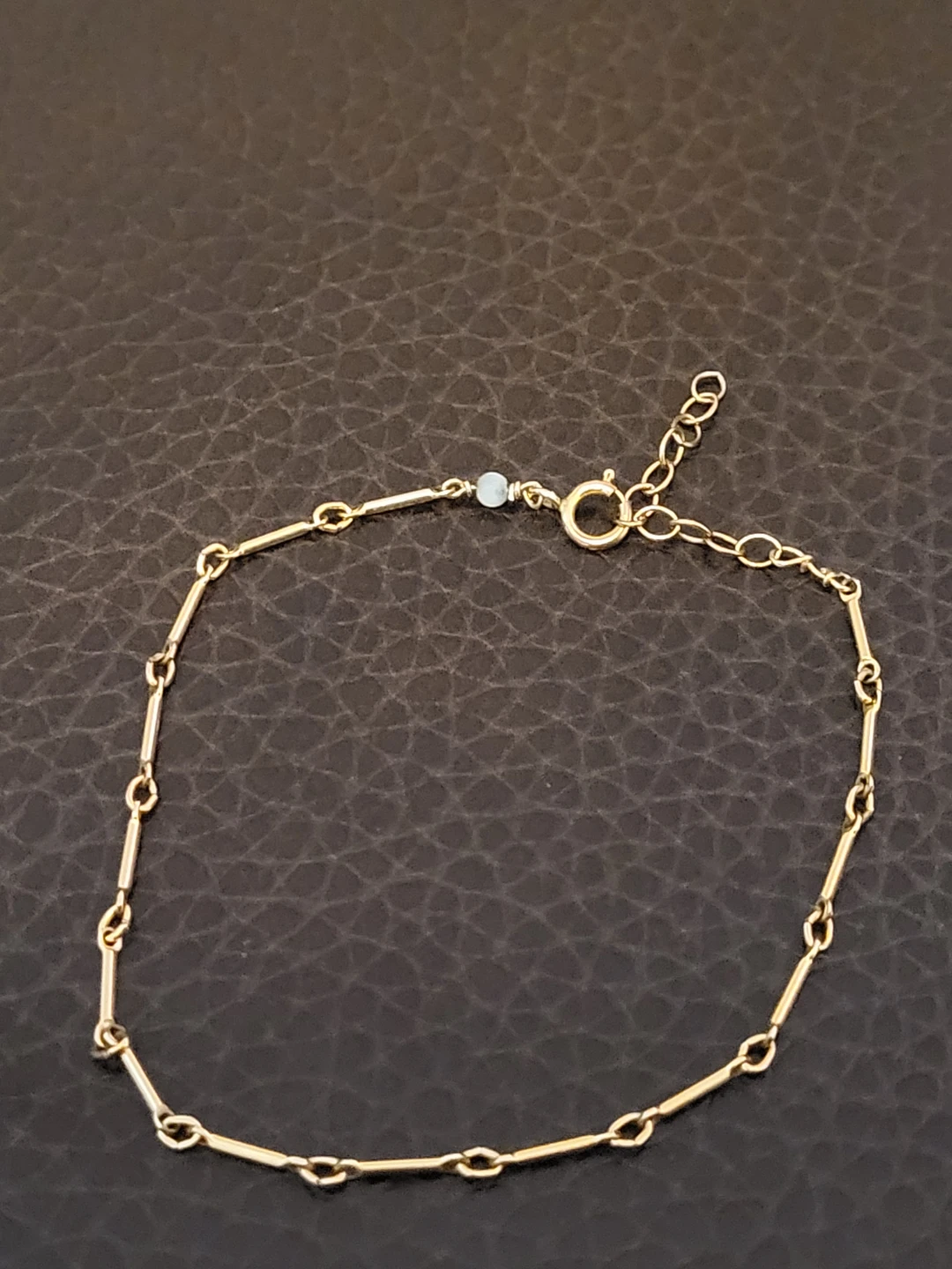Artisan 14K Gold Filled Bar & Link Bracelet with Moonstone - photo 2
