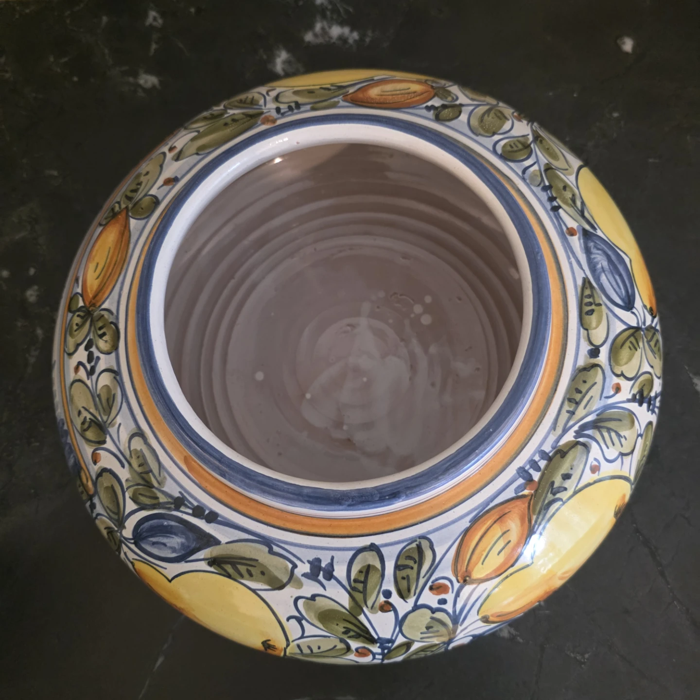 Italy Ledar Hand-Painted "Biscotti" Ceramic Jar - photo 3