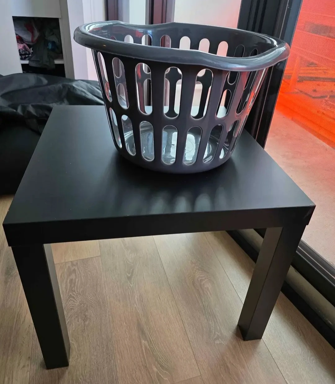 Black Square Side Table