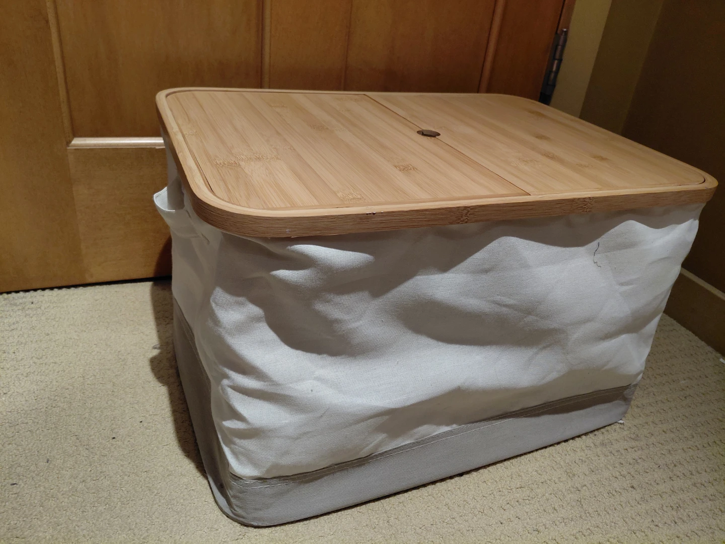 Fabric Box with Bamboo Lid