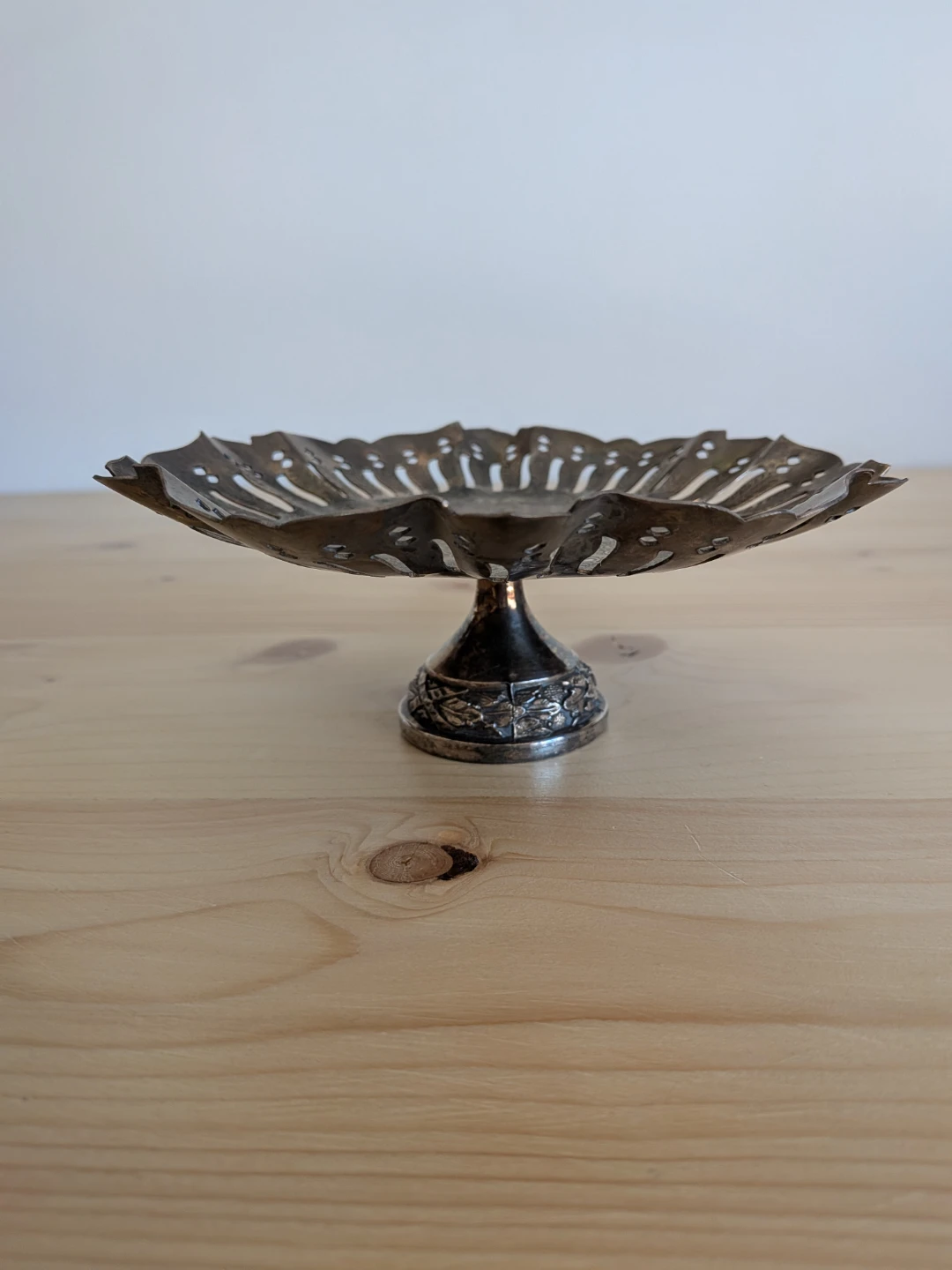 Ornate Silver-Plated Footed dish