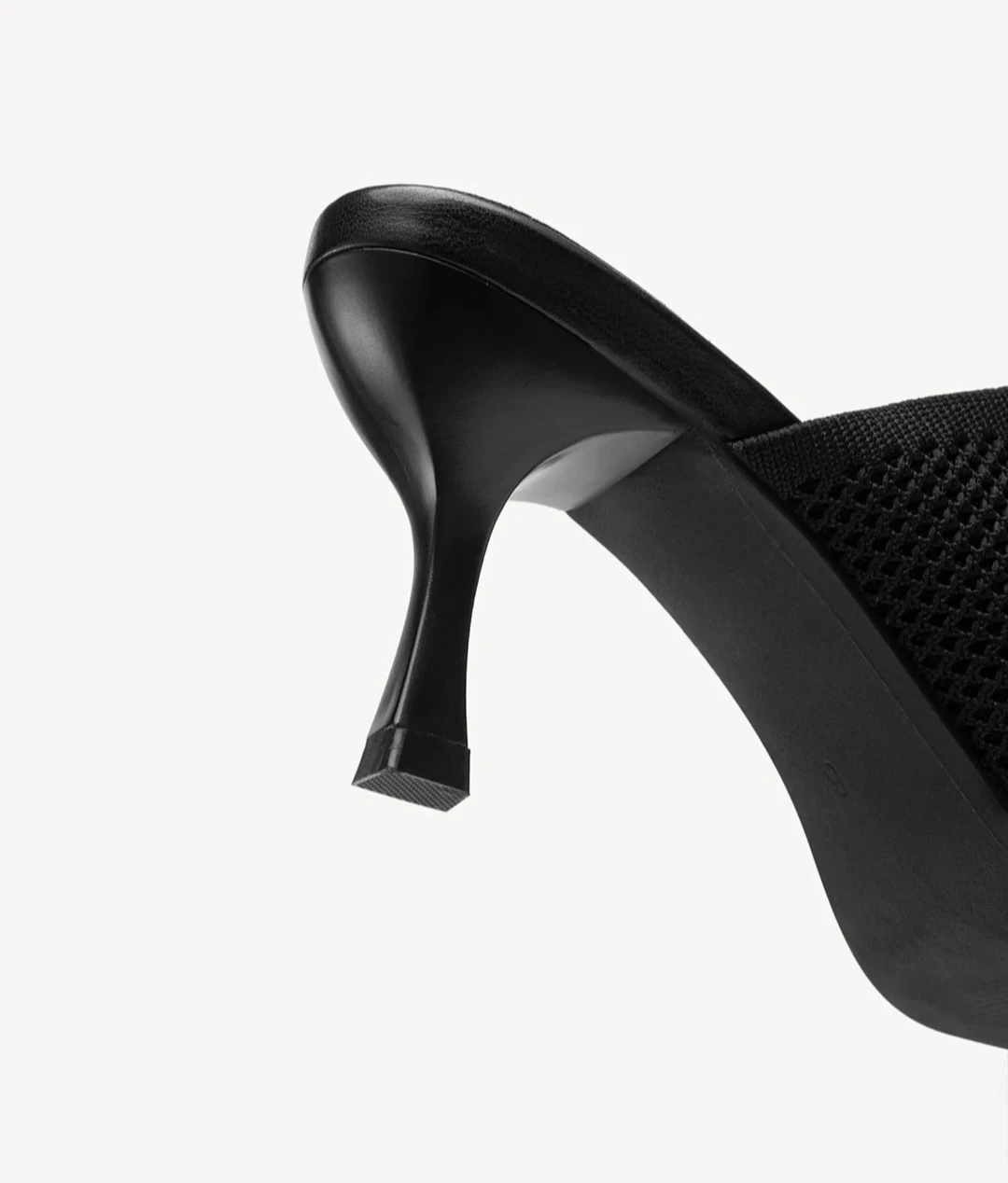 Newbella Black Mesh Heeled Mules - photo 4