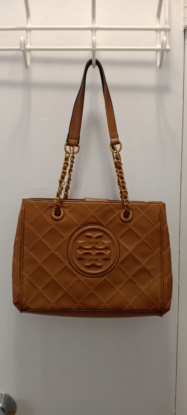 Tory Burch Quilted Leather Shoulder Bag - Brown