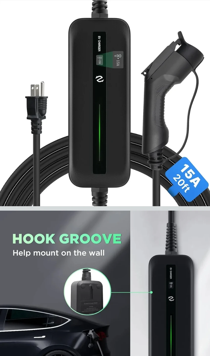 Level 1 EV Charger Cable - 20ft